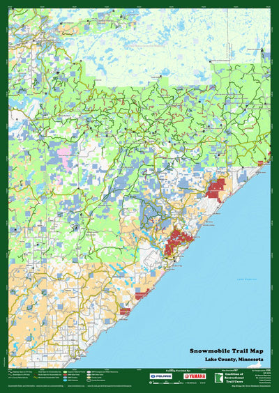 Coalition of Recreational Trail Users CRTU Superior National Forest, Winter: Lake County digital map