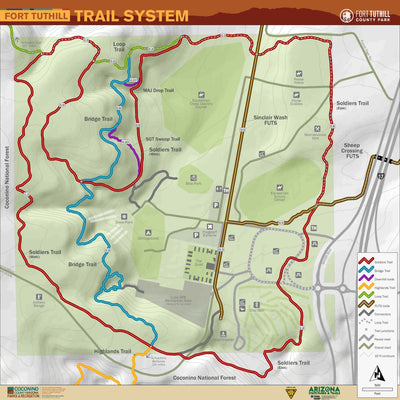 Coconino County Parks & Recreation Fort Tuthill County Park Trail System digital map