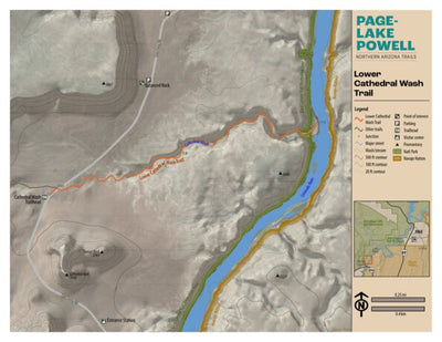Coconino County Parks & Recreation Lower Cathedral Wash Trail digital map
