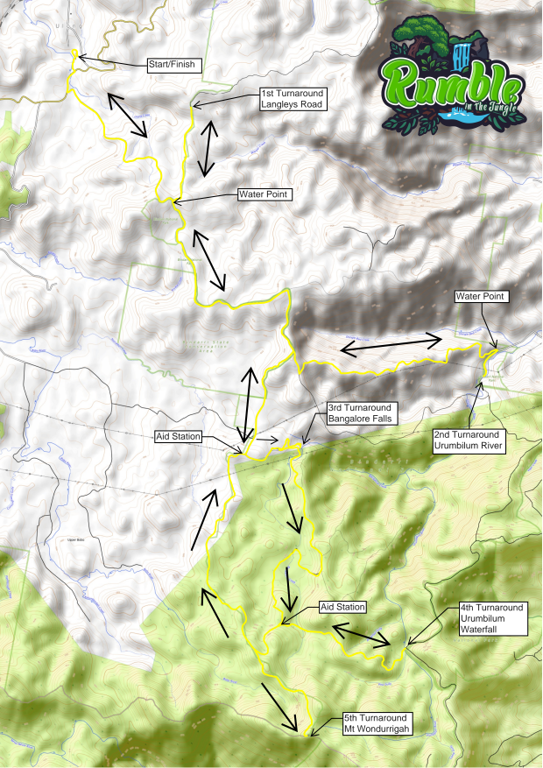 2026 Rumble in the Jungle - 50km Map by Coffs Trail Runners | Avenza Maps