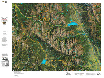 Co Bighorn Sheep Unit S11 Satellite Image with concentrations and kill sites. Preview 1