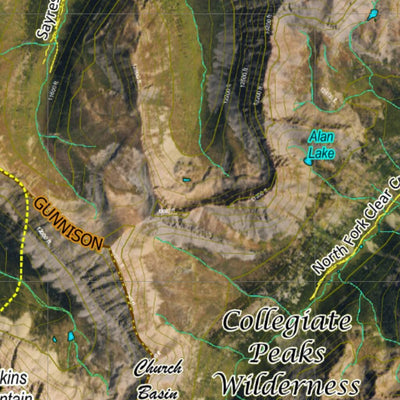 Co Bighorn Sheep Unit S11 Satellite Image with concentrations and kill sites. Preview 2