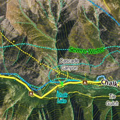 Co Bighorn Sheep Unit S17 Satellite Image with concentrations and kill sites. Preview 3
