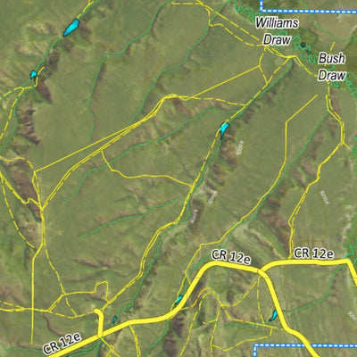 Co Bighorn Sheep Unit S18 Satellite Image with concentrations and kill sites. Preview 2