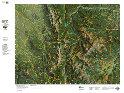 Co Bighorn Sheep Unit S19 Satellite Image with concentrations and kill sites. Preview 1