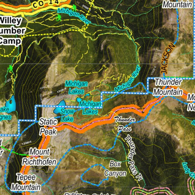 Co Bighorn Sheep Unit S19 Satellite Image with concentrations and kill sites. Preview 2