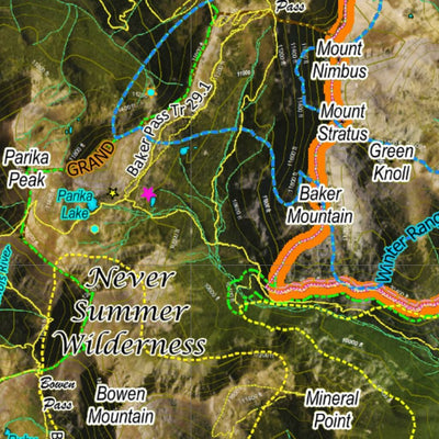 Co Bighorn Sheep Unit S19 Satellite Image with concentrations and kill sites. Preview 3