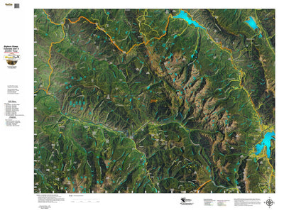 Co Bighorn Sheep Unit S2 Satellite Image with concentrations and kill sites. Preview 1