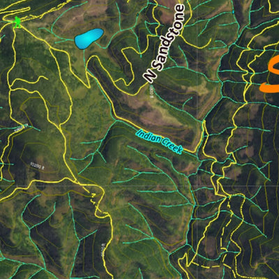 Co Bighorn Sheep Unit S2 Satellite Image with concentrations and kill sites. Preview 2