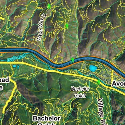 Co Bighorn Sheep Unit S2 Satellite Image with concentrations and kill sites. Preview 3
