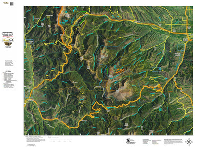 Co Bighorn Sheep Unit S20 Satellite Image with concentrations and kill sites. Preview 1