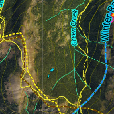 Co Bighorn Sheep Unit S20 Satellite Image with concentrations and kill sites. Preview 2