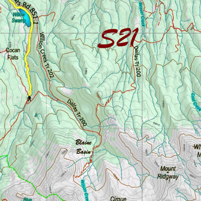 Co Bighorn Sheep Unit S21 Topo with Unit Boundaries Preview 2