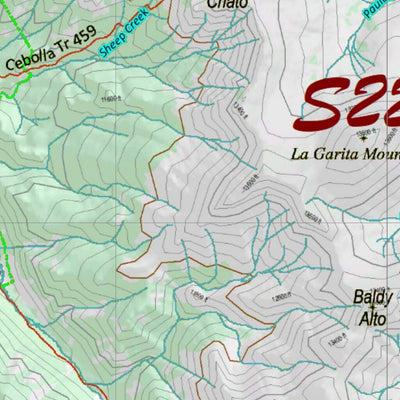 Co Bighorn Sheep Unit S22 Topo with Unit Boundaries Preview 2