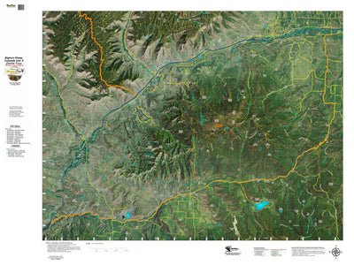 Co Bighorn Sheep Unit S24 Satellite Image with concentrations and kill sites. Preview 1