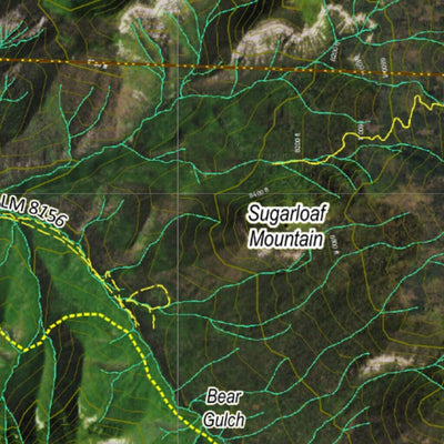 Co Bighorn Sheep Unit S24 Satellite Image with concentrations and kill sites. Preview 2