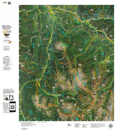 Co Bighorn Sheep Unit S25 Satellite Image with concentrations and kill sites. Preview 1