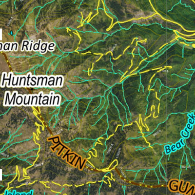 Co Bighorn Sheep Unit S25 Satellite Image with concentrations and kill sites. Preview 3
