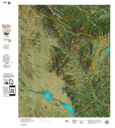 Co Bighorn Sheep Unit S27 Satellite Image with concentrations and kill sites. Preview 1