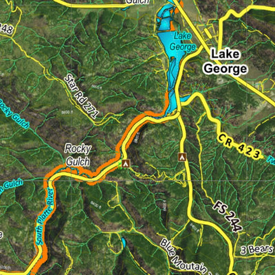 Co Bighorn Sheep Unit S27 Satellite Image with concentrations and kill sites. Preview 3