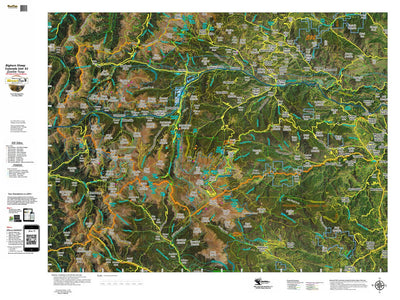 Co Bighorn Sheep Unit S3 Satellite Image with concentrations and kill sites. Preview 1