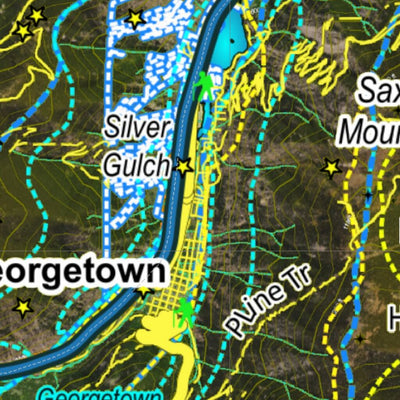 Co Bighorn Sheep Unit S3 Satellite Image with concentrations and kill sites. Preview 3