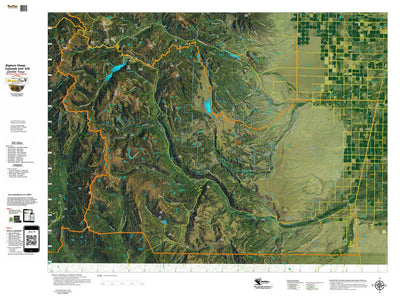 Co Bighorn Sheep Unit S30 Satellite Image with concentrations and kill sites. Preview 1