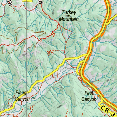 Co Bighorn Sheep Unit S31 Topo with Unit Boundaries Preview 3