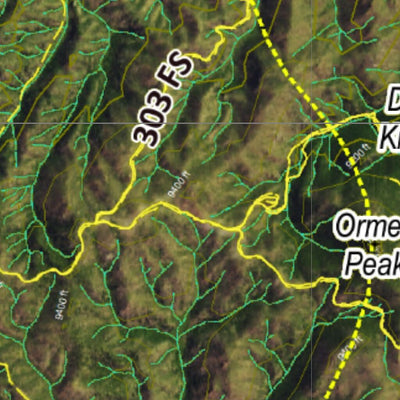 Co Bighorn Sheep Unit S34 Satellite Image with concentrations and kill sites. Preview 2
