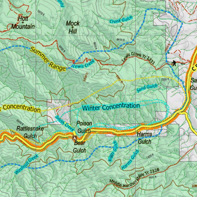 Co Bighorn Sheep Unit S35 Land Use, Kill Site, and Concentrations Preview 3