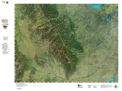 Co Bighorn Sheep Unit S35 Satellite Image with concentrations and kill sites. Preview 1
