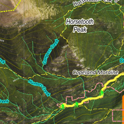 Co Bighorn Sheep Unit S37 Satellite Image with concentrations and kill sites. Preview 2