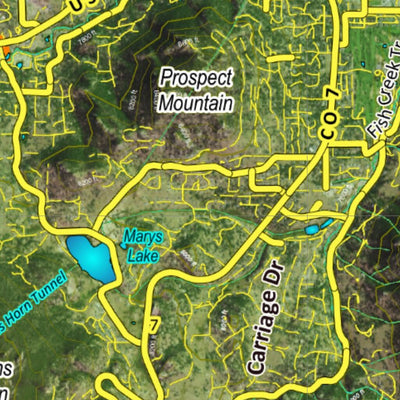 Co Bighorn Sheep Unit S37 Satellite Image with concentrations and kill sites. Preview 3