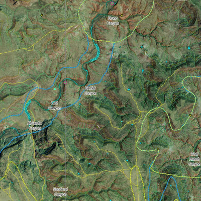 Co Bighorn Sheep Unit S38 Satellite Image with concentrations and kill sites. Preview 3