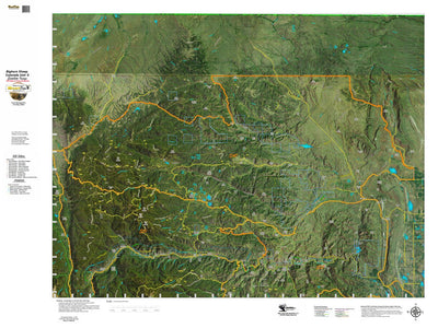 Co Bighorn Sheep Unit S40 Satellite Image with concentrations and kill sites. Preview 1