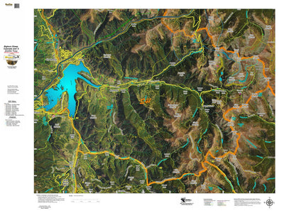 Co Bighorn Sheep Unit S41 Satellite Image with concentrations and kill sites. Preview 1