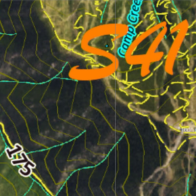 Co Bighorn Sheep Unit S41 Satellite Image with concentrations and kill sites. Preview 2