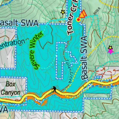 Co Bighorn Sheep Unit S44 Land Use, Kill Site, and Concentrations Preview 3