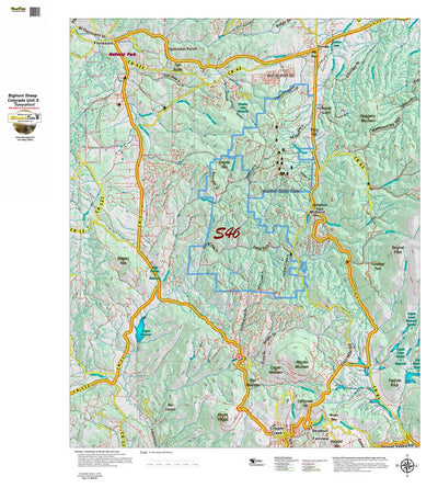Co Bighorn Sheep Unit S46 Topo with Unit Boundaries Preview 1