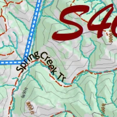 Co Bighorn Sheep Unit S46 Topo with Unit Boundaries Preview 2
