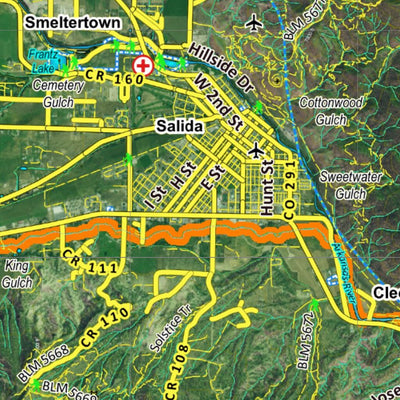 Co Bighorn Sheep Unit S47 Satellite Image with concentrations and kill sites. Preview 3