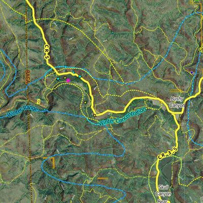Co Bighorn Sheep Unit S48 Satellite Image with concentrations and kill sites. Preview 3