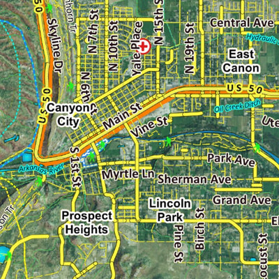 Co Bighorn Sheep Unit S49 Satellite Image with concentrations and kill sites. Preview 3