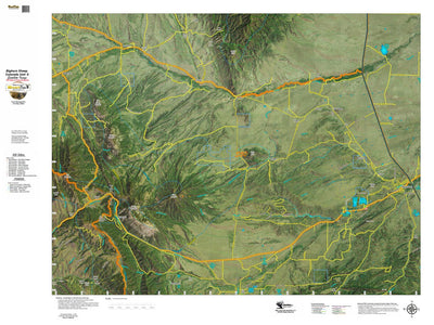 Co Bighorn Sheep Unit S50 Satellite Image with concentrations and kill sites. Preview 1