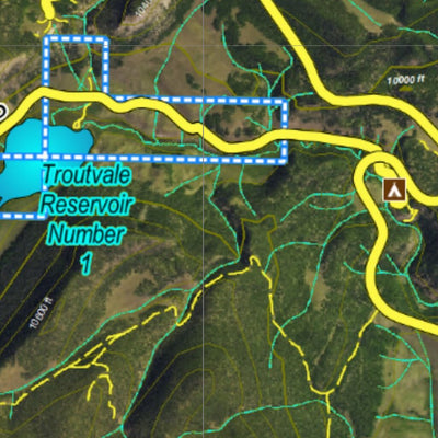 Co Bighorn Sheep Unit S53 Satellite Image with concentrations and kill sites. Preview 2