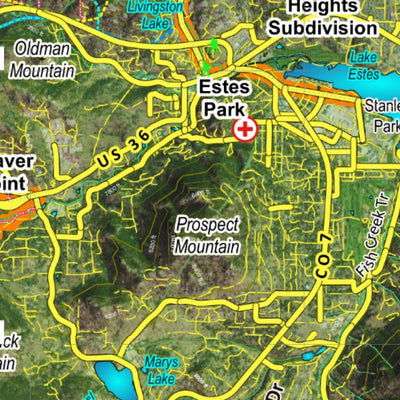 Co Bighorn Sheep Unit S57 Satellite Image with concentrations and kill sites. Preview 3