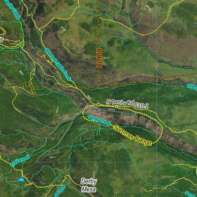 Co Bighorn Sheep Unit S59 Satellite Image with concentrations and kill sites. Preview 2