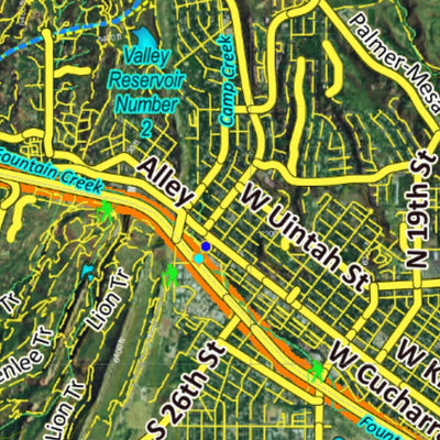 Co Bighorn Sheep Unit S6 Satellite Image with concentrations and kill sites. Preview 3