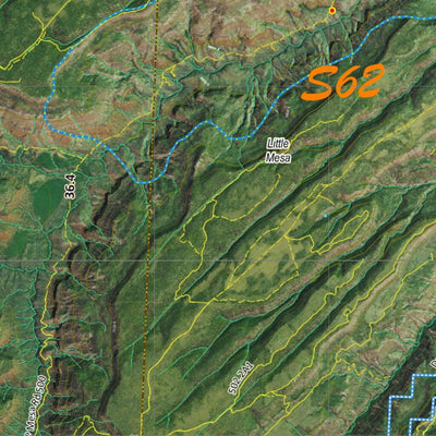 Co Bighorn Sheep Unit S62 Satellite Image with concentrations and kill sites. Preview 2
