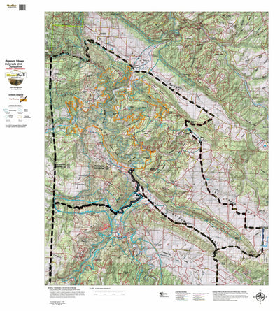 Colorado HuntData LLC Co Bighorn Sheep Unit S63 Topo with Concentrations digital map